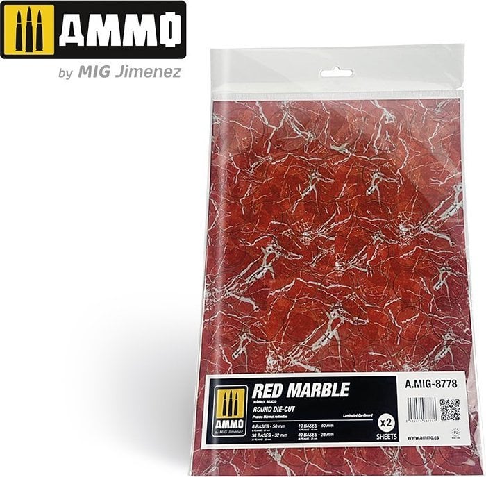 Vallejo Ammo: Red Marble - Round Die-Cut (2)