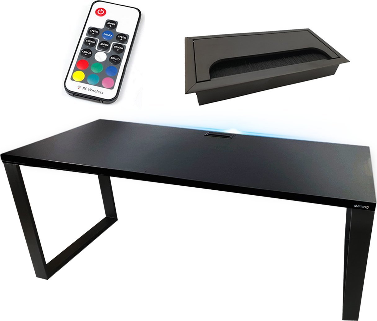 BIURKO GAMINGOWE 120x60 LOFTOWE PRZEPUST STABILNE LED PRODUCENT