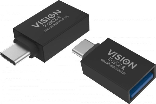 Adapter USB Vision USB-A - USB-C Czarny (TC-USBC3A/BL)