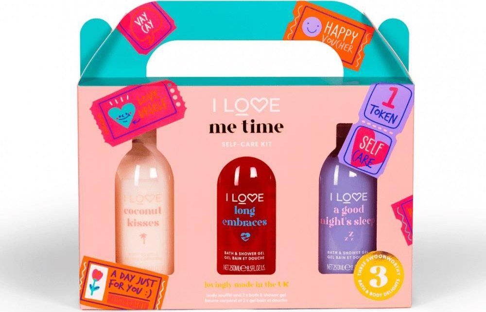 I love I Love Me Time zestaw suflet do ciała + żel pod prysznic i do kąpieli 3x250ml