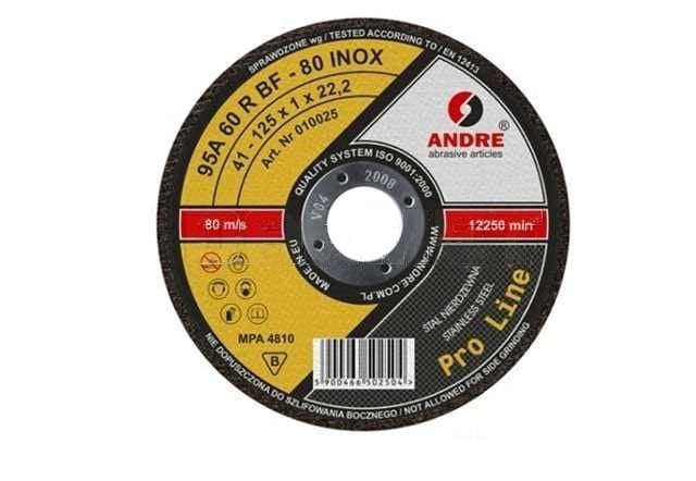 Andre TARCZA DO METALU 125 x 1,0mm INOX PRO LINE 95A60RBF