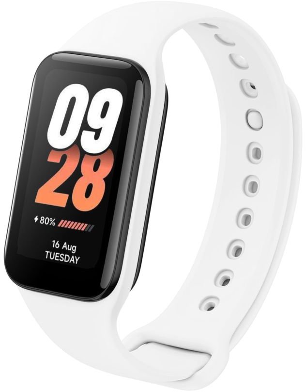 Fixed Pasek Silicone Sporty Strap do Xiaomi Smart Band 8 Active / 9 Active biały