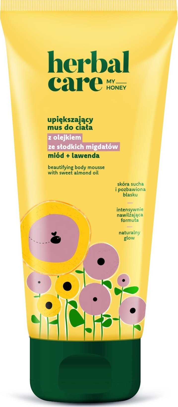 HERBAL CARE My Honey Upiększający Mus do ciała z olejkiem ze słodkich migdałów + miód i lawenda - do skóry suchej i pozbawionej blasku 200 ml