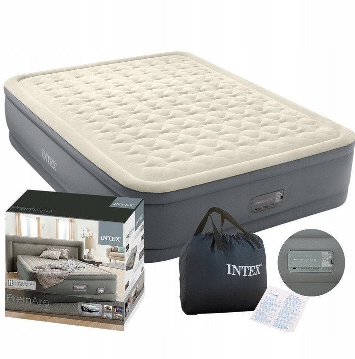 Materac PremAire 203x152x46 wbudowana pompka i Bluetooth USB Intex 64926