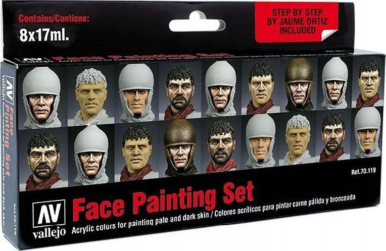 Vallejo : 70.119 - Model Color - Figure - Face Painting (8 x 18 ml)