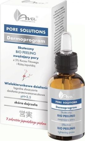 Ava Bio* peeling zwężający pory - łagodne złuszczanie z różą japońską i kwasem fitowym (5%)