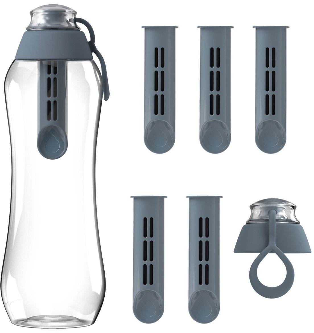 Butelka Filtrująca Dafi SOFT 0,5 Stalowa z 6 Wkładami + Zakrętka