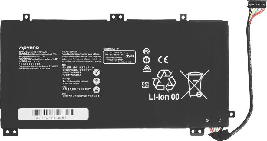 Bateria Movano Bateria do Huawei Matebook 13 WRT-W19 WX9 W29 HN-W19 HB4593J6ECW