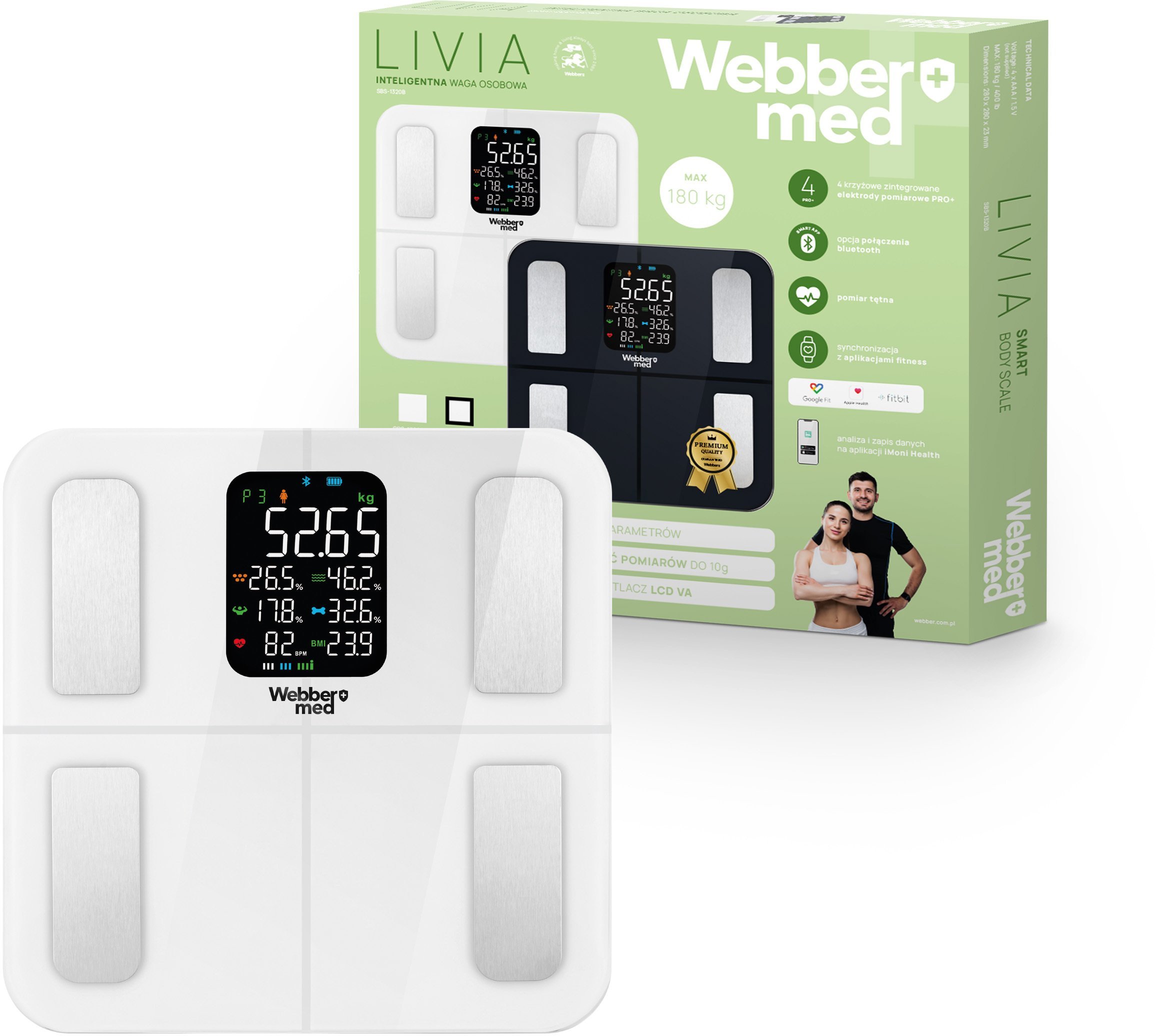 Waga łazienkowa Tanita Waga Łazienkowa Analityczna 16 Parametrów Apple Health, Google Fit, IF1320B