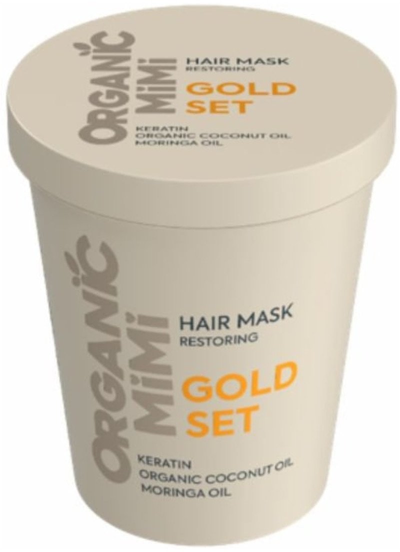 Organic Mimi Maska do włosów zniszczonych Gold Set 200ml
