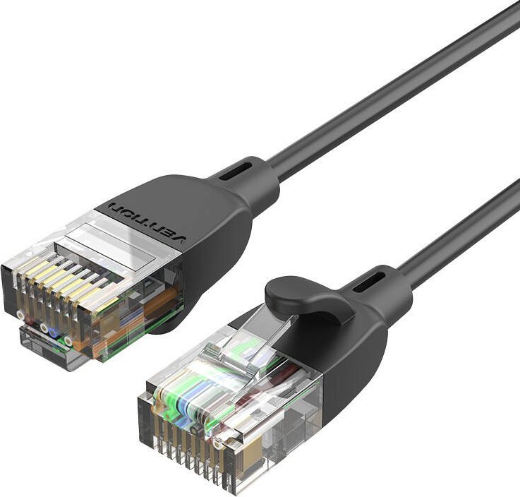 Vention Kabel sieciowy UTP kat.6A Vention IBIBF 1m czarny typu Slim