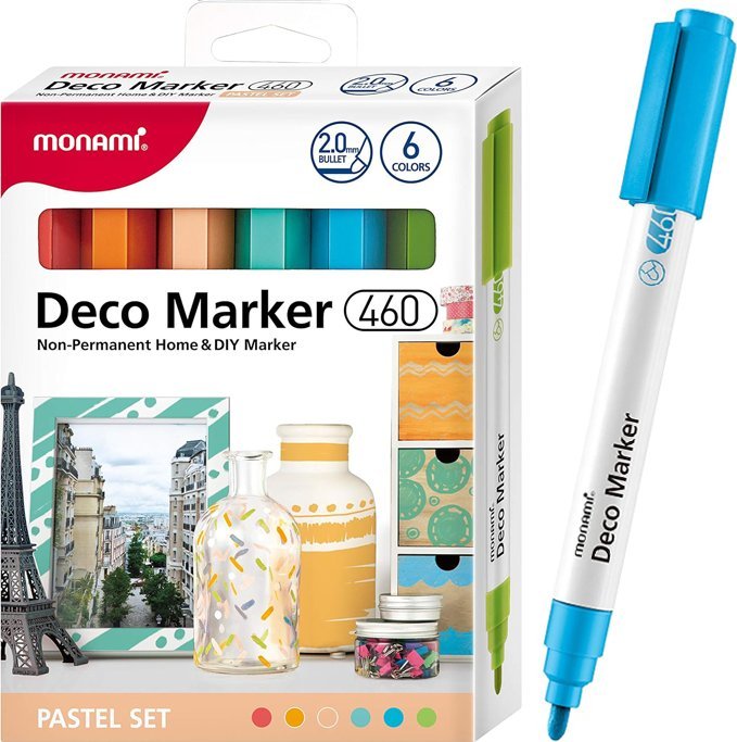 Mon Ami Markery Akrylowe Dekoracyjne Deco Marker B 460 6 Kolorów Pastelowe