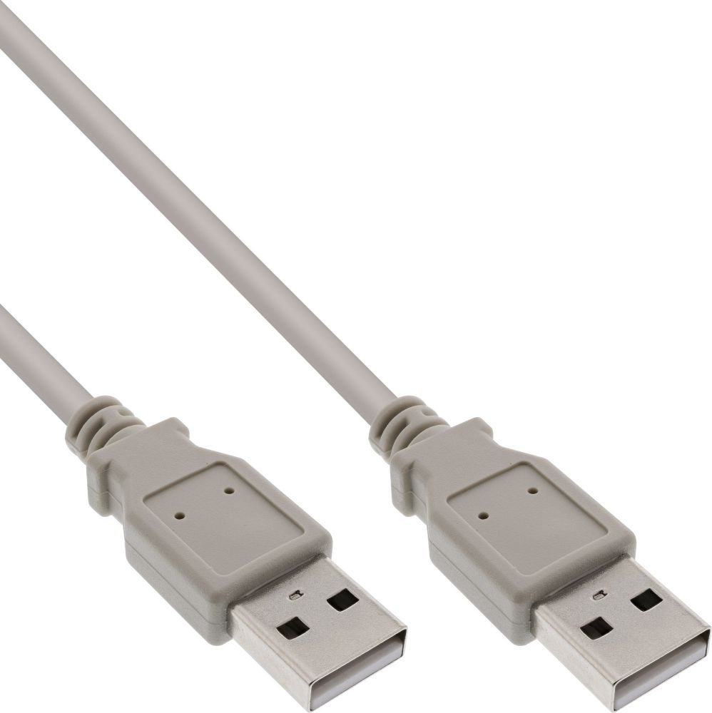 Zdjęcia - Kabel InLine  USB  USB-A - USB-A 1 m Szary  (34310H)