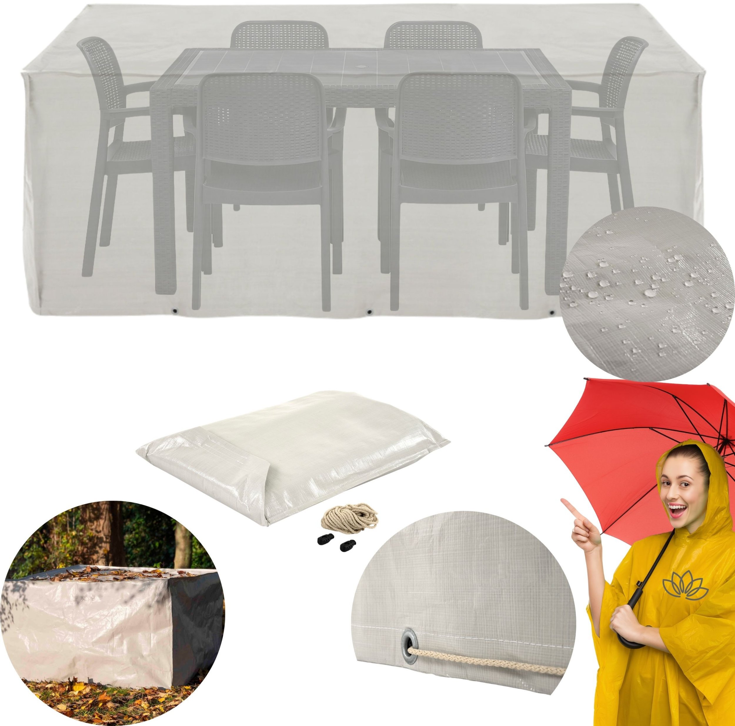 Bazkar Pokrowiec na meble ogrodowe 200x180x90