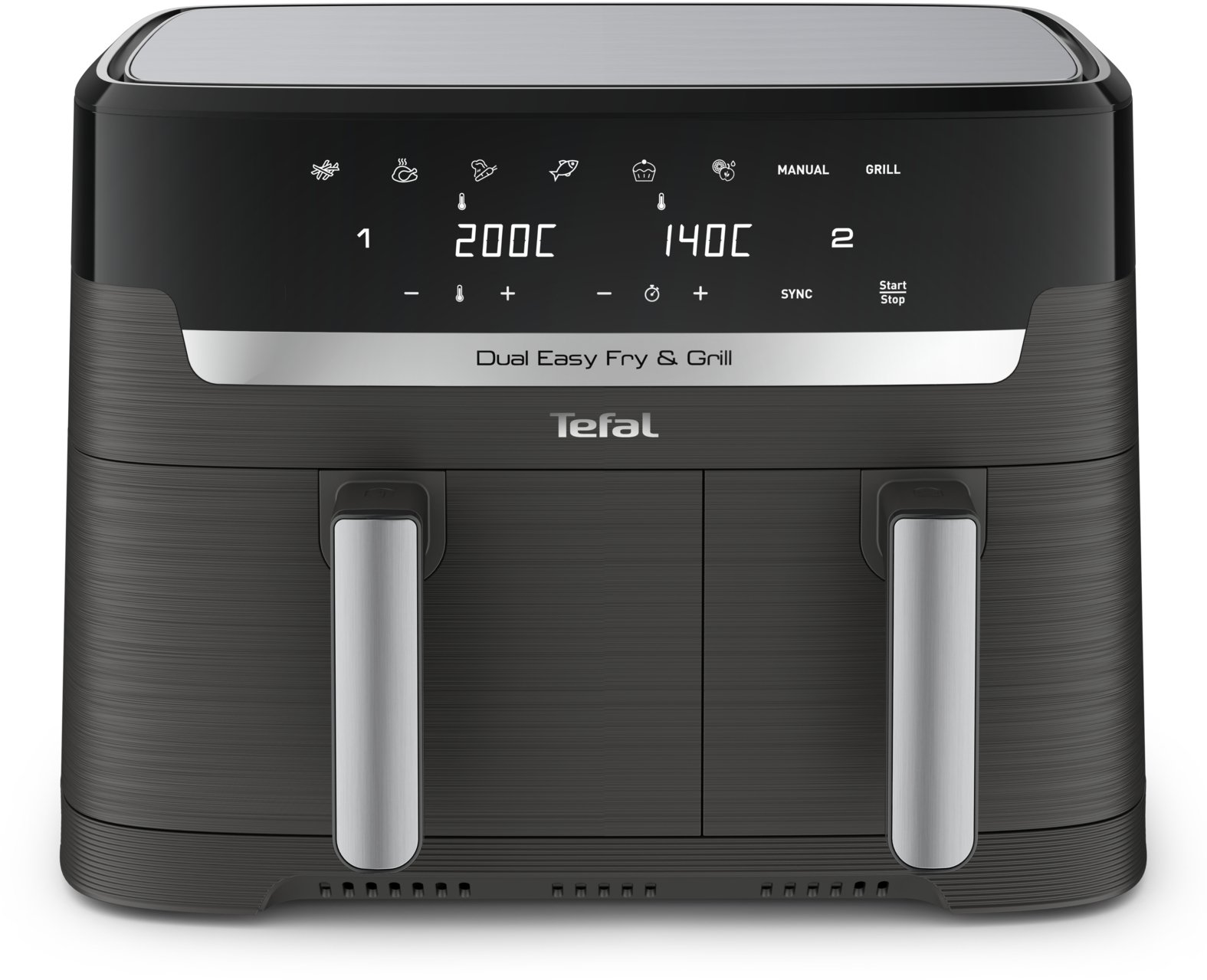 Frytkownica beztłuszczowa Tefal Dual Easy Fry & Grill EY905B