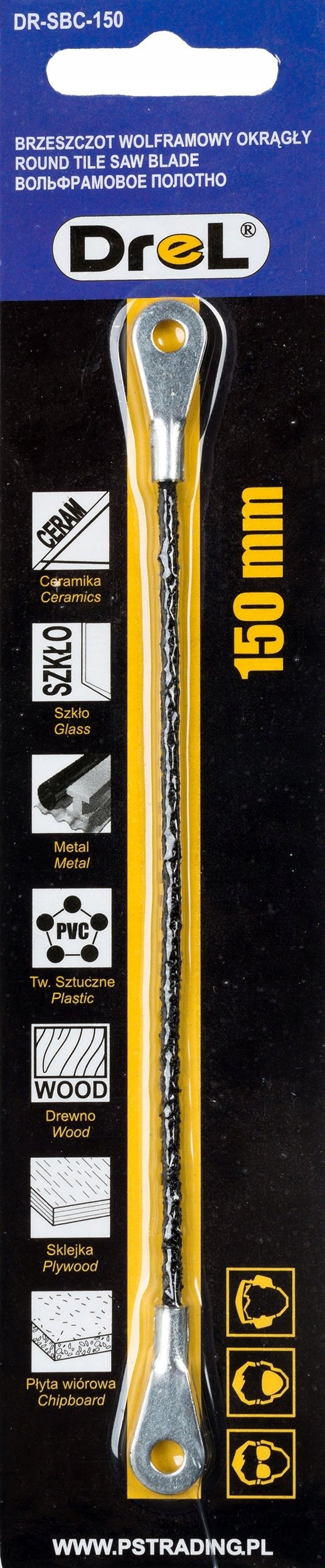 Drel DREL Brzeszczot wolframowy okrągły 150mm do metalu ceramiki szkła