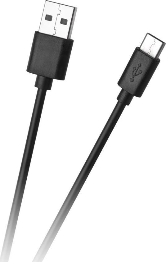Kabel USB Foxconn USB-A - USB-C 1 m Czarny (GSM1000B)