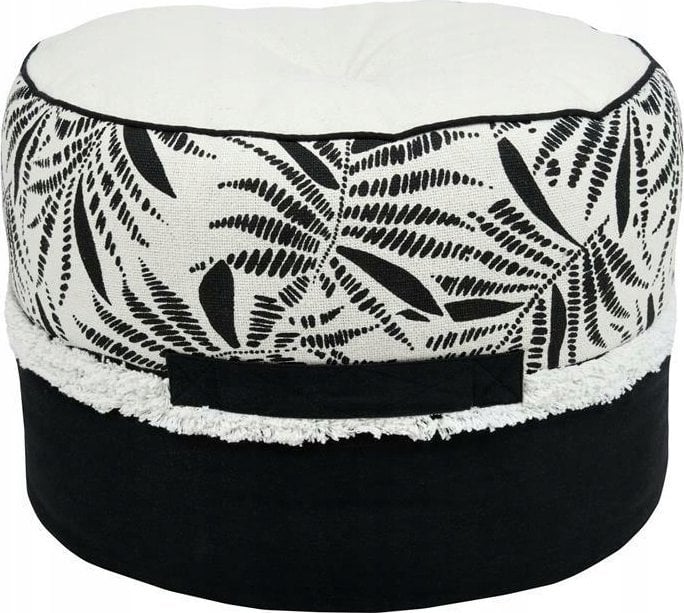 Beliani Bawełniana pufa ZIANA, Ø 40 cm
