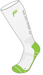 Fuse Skarpety do biegania FUSE RUNNING COMPRESSION biało-zielone r. 43-46