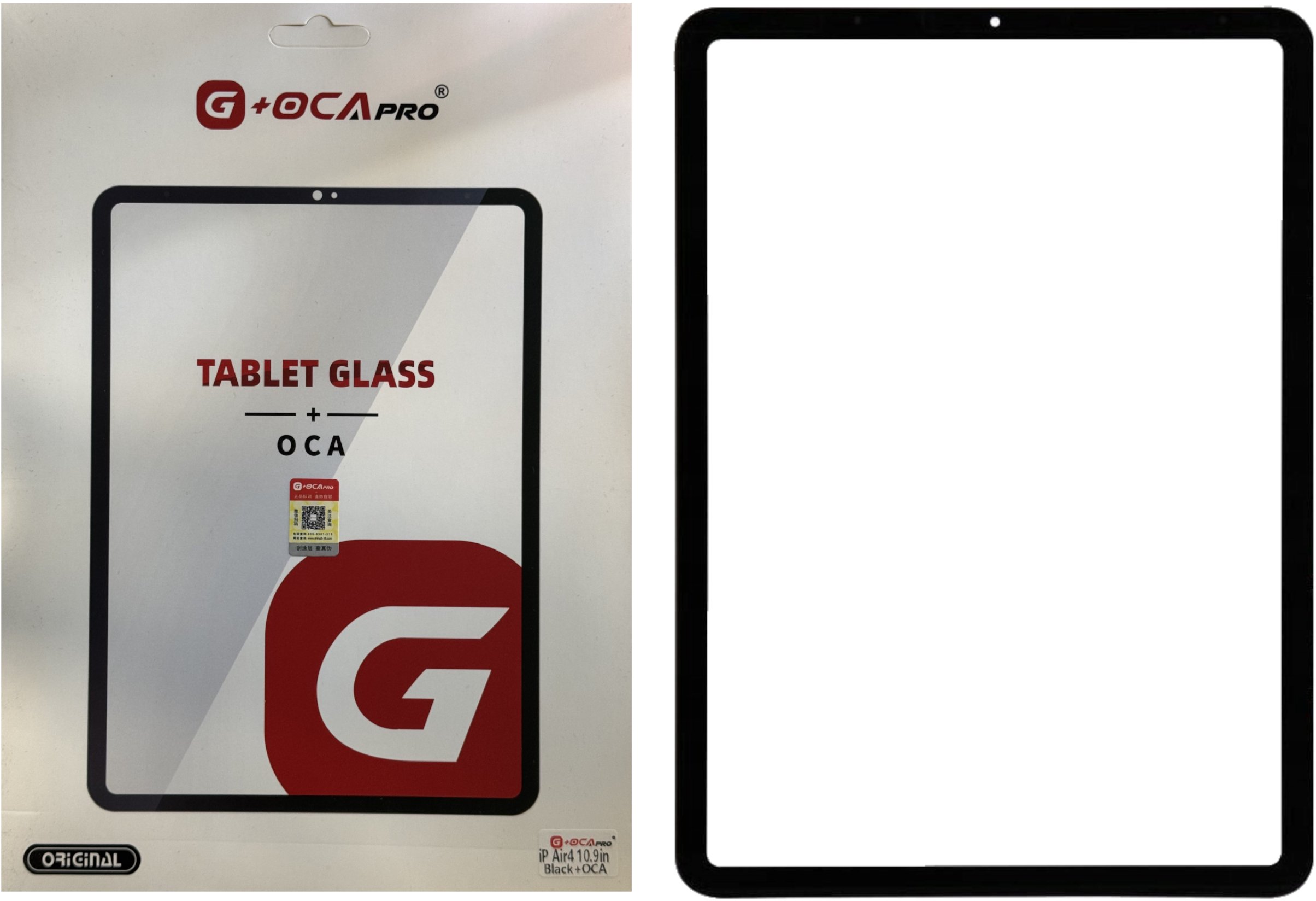 G+ OCA Pro Apple iPad Air 2020 10.9" Gen 4 Szyba z Klejem OCA do Refabrykacji Ekranu