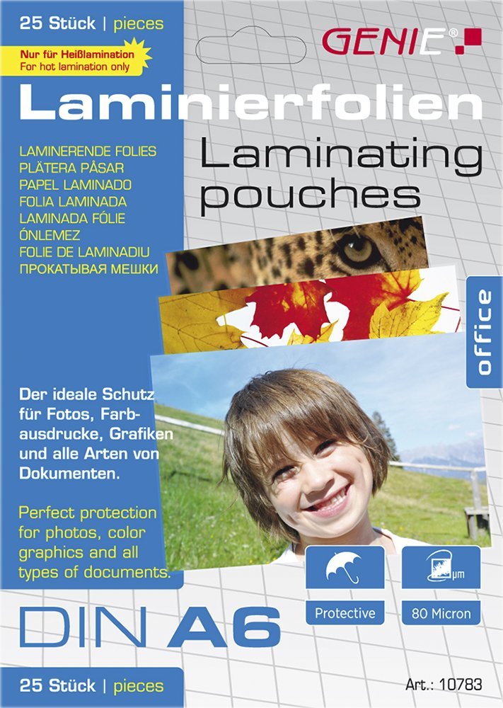 Фото - Плівка для ламінування Genie Folia do laminowania Laminiertaschen 25 szt. A6 