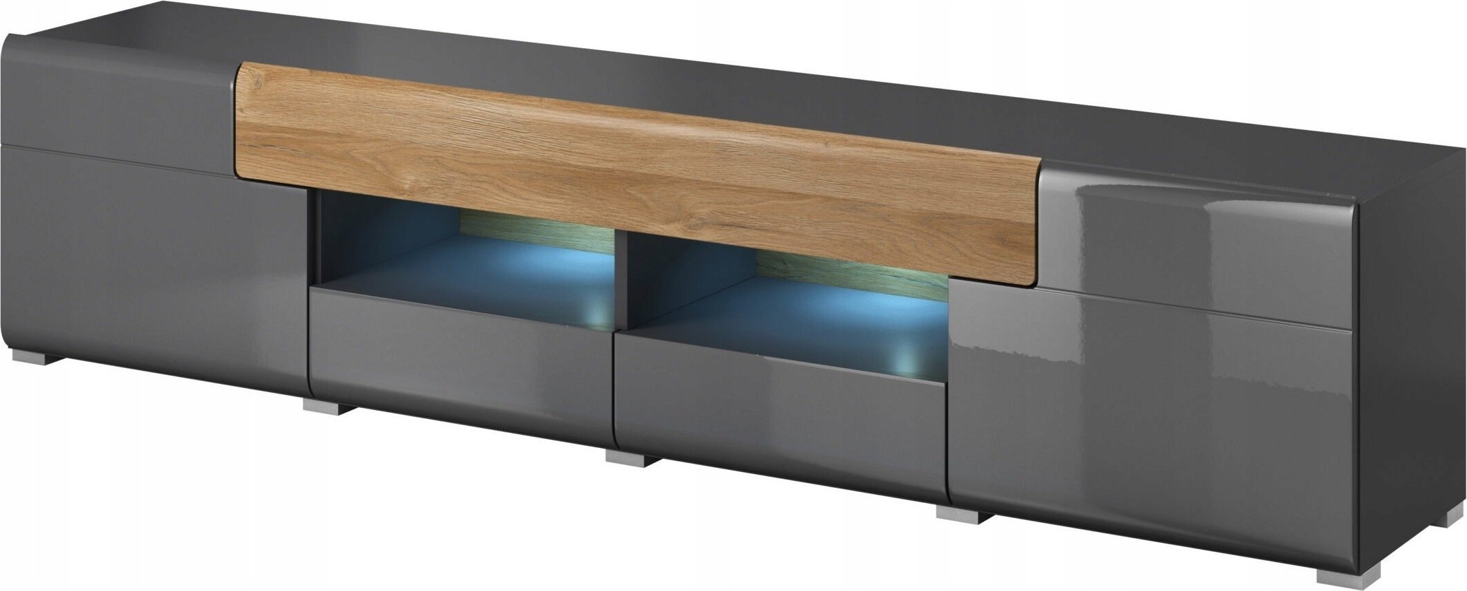 Helvetia Szafka RTV stojąca 208 cm x 48 cm x 39 cm (Toledo40antracyt)