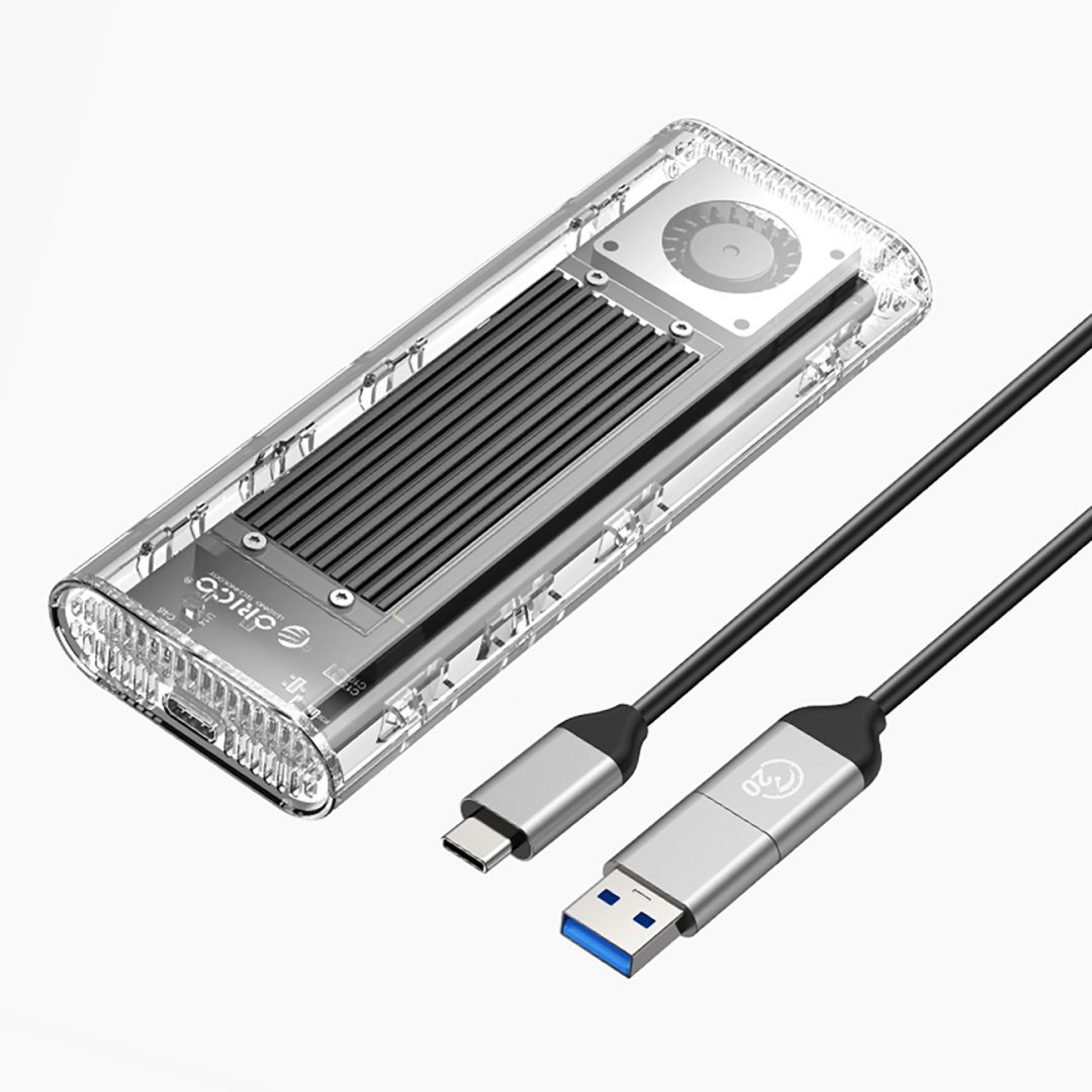 Kieszeń Orico Kieszeń obudowa na dysk TCM2-G20 M.2 NVME USB-C 3.2 20Gb/s - srebrno-przezroczysta ORI...