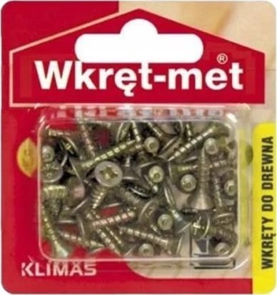 Wkręt-met Wkręty hartowane do drewna 4x16mm 45szt PZ2 złote