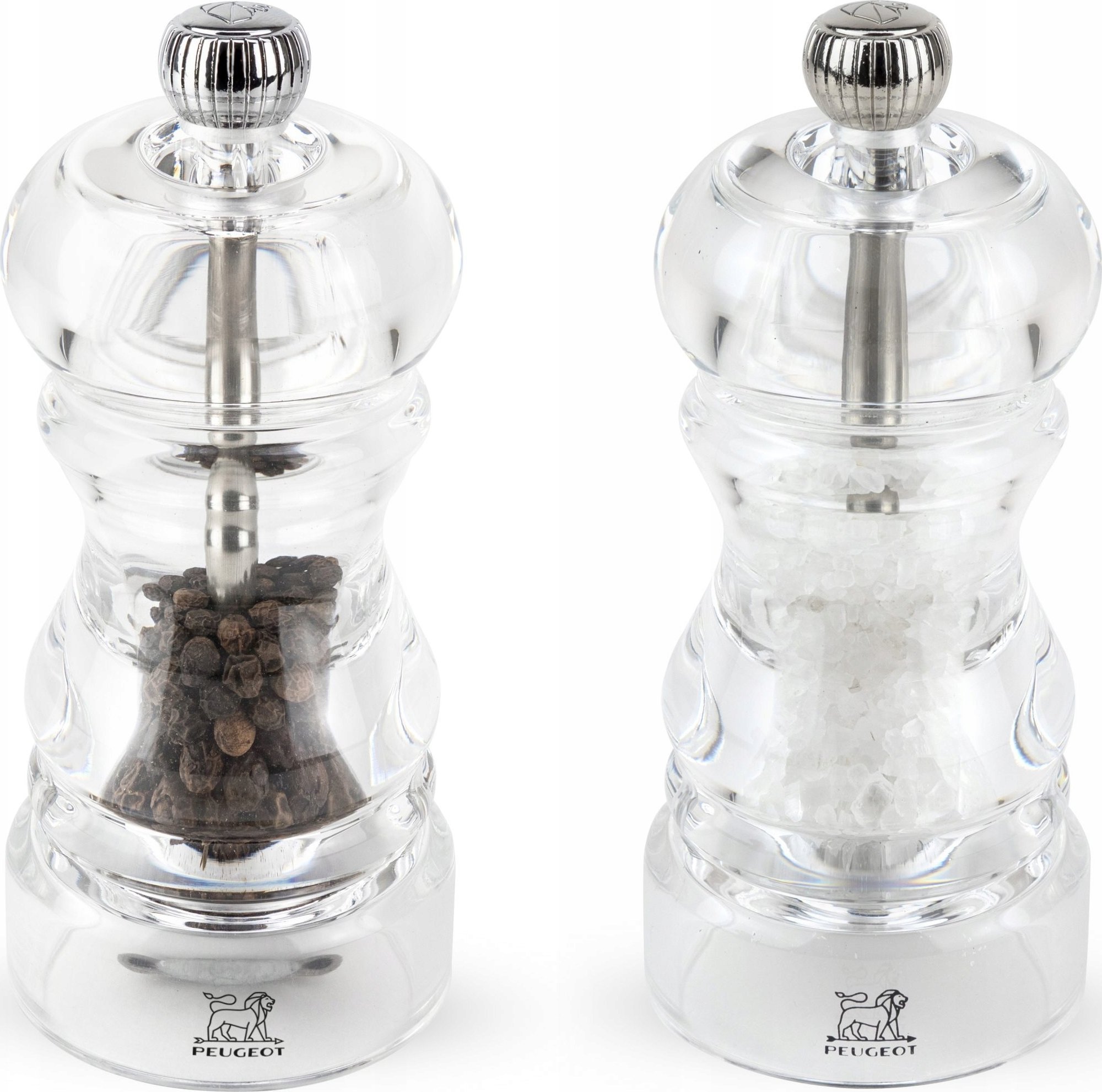 NANCY Zestaw młynków do soli i pieprzu 12 cm akryl