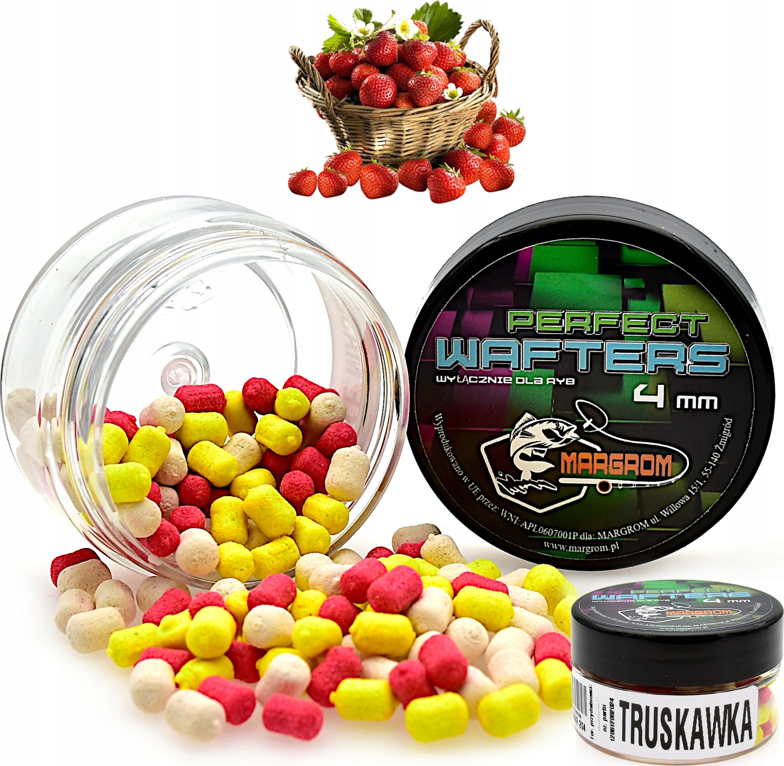 Margrom Perfect WAFTERS 4mm 25ml aroma TRUSKAWKA przynęta
