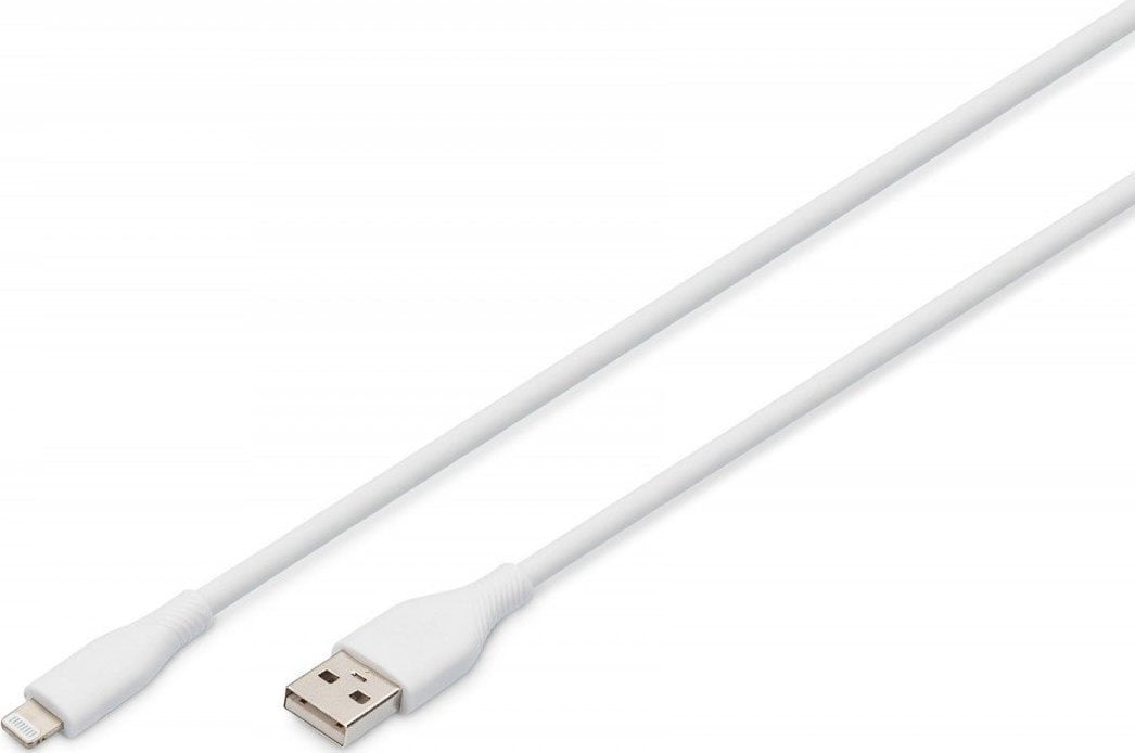 Kabel USB DIGIT Lightning - USB-A 1 m Biały (AK-600108-010-W)
