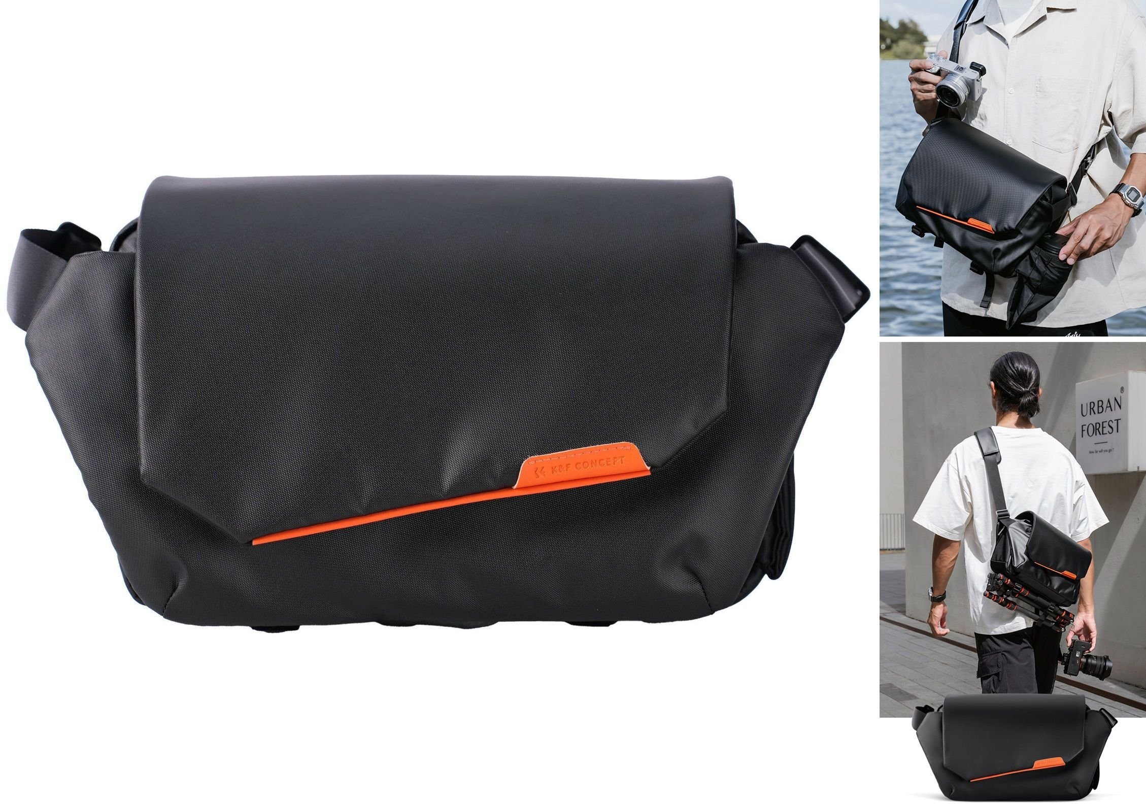 Torba Kf Torba Fotograficzna Foto Video K&F Sling Urban Wander 10L na Aparat Kamerę / KF13.213 / Czarny