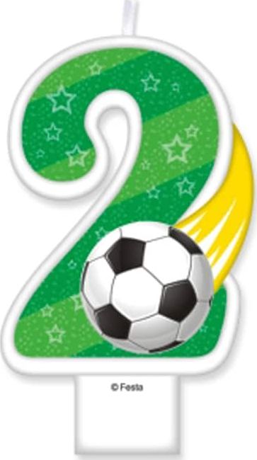 MK Świeczka cyferka Piłka Nożna - 2 - dwa uniwersalny