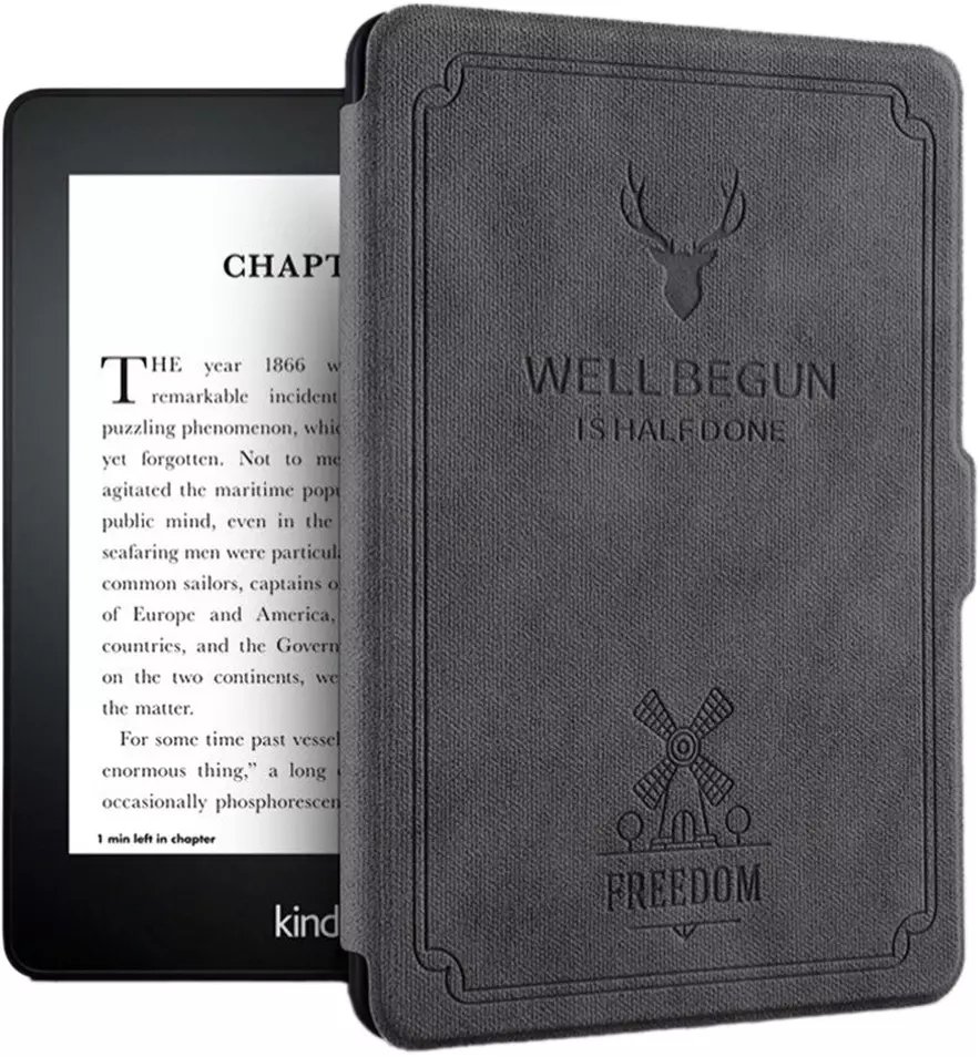 Pokrowiec Tech-Protect Etui Motto do Kindle Paperwhite 6/ Colorsoft/ Signature Edition 2024 7", szar...