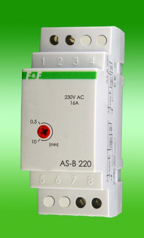 F&F Automat schodowy 24V 16A na szynę 2 moduły IP40 - AS-B24