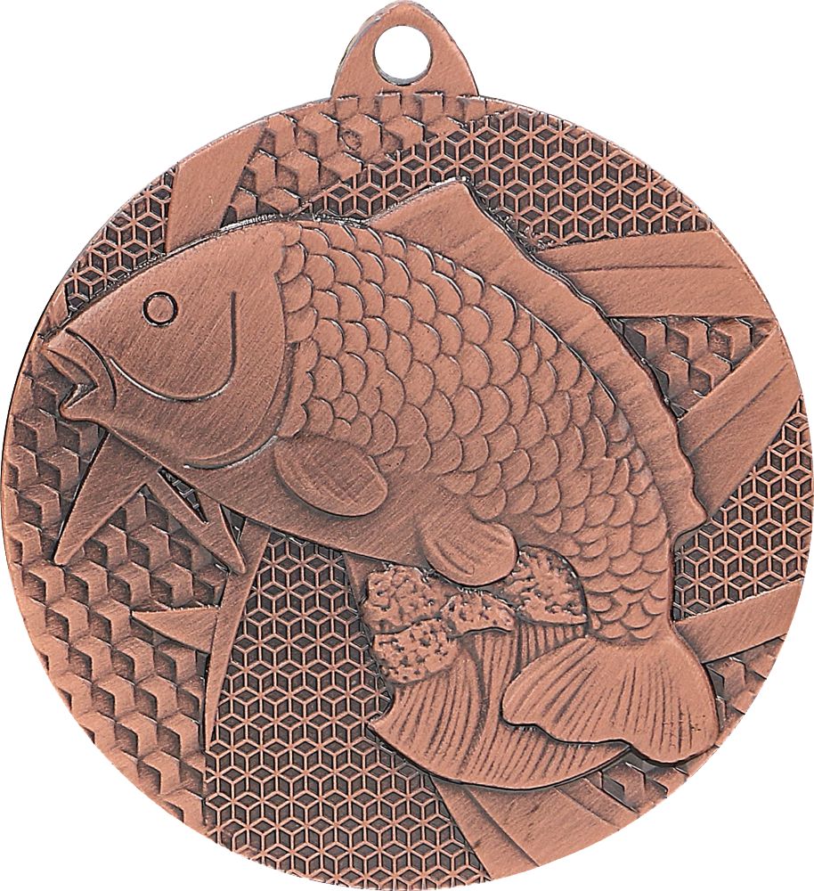 Tryumf Medal brązowy- wędkarstwo - ryba - medal stalowy (MMC7950/B)