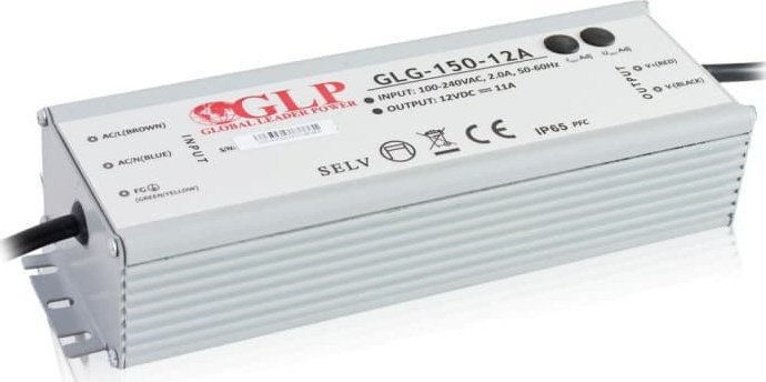 Mojeledy Zasilacz led z filtrem PFC GLG 150W 12,5A 12VDC wodoodporny ip67 GLG-150-12 - 1szt LUX01720...