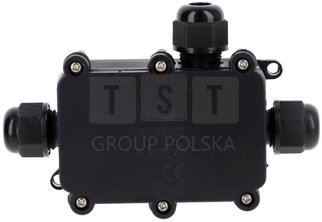 Elektro-Plast 63.3 Puszka instalacyjna PI3P PG9-3P IP68 listwa zaciskowa pokrywa na wkręty kolor cza...