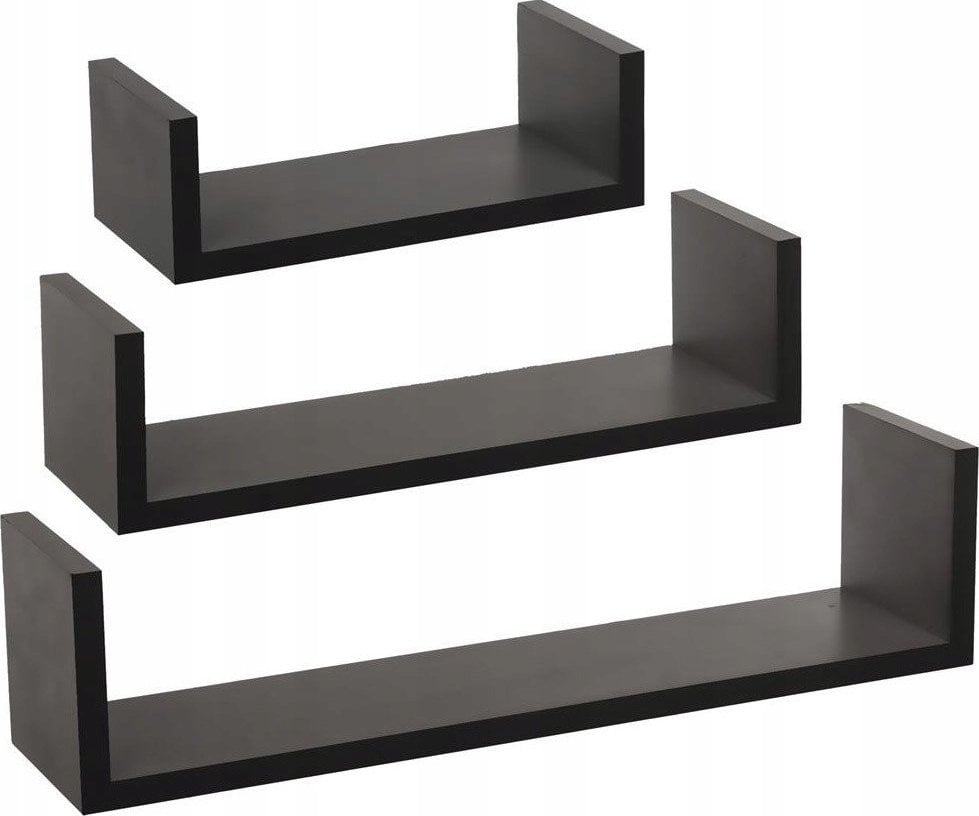 5five Zestaw półek dekoracyjnych, 3 sztuki, czarne