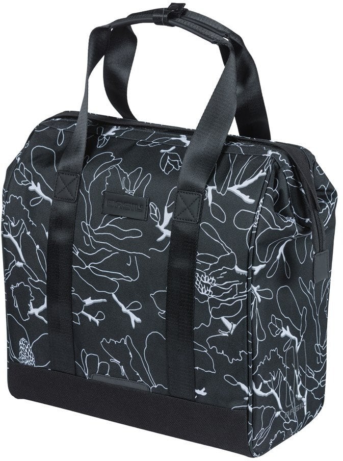 Basil Sakwa miejska pojedyncza BASIL GRAND FLOWER BICYCLE SHOPPER 23L, MIK Hooks System, black