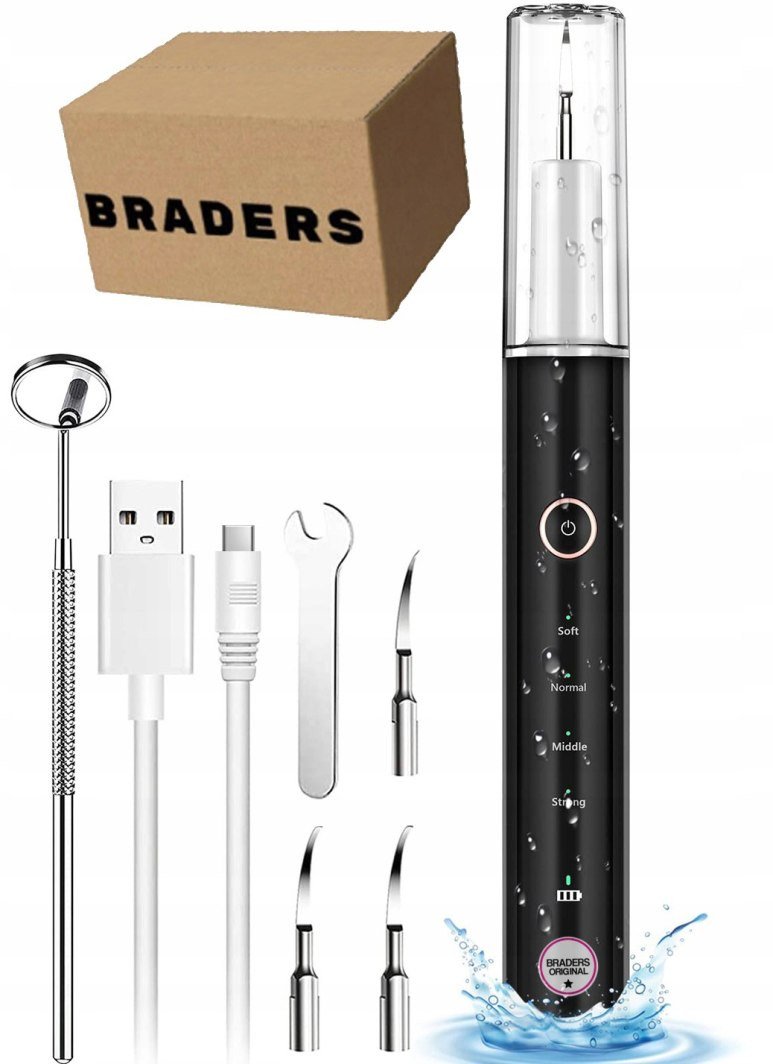 SKALER STOMATOLOGICZNY ULTRADŹWIĘKOWY DO ZĘBÓW - 4 TRYBY, MOCNY BRADERS