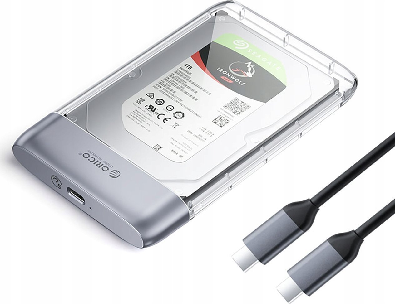Kieszeń Orico Kieszeń dyskowa 2,5" HDD/SSD USB-C 5Gbps - przezroczysta