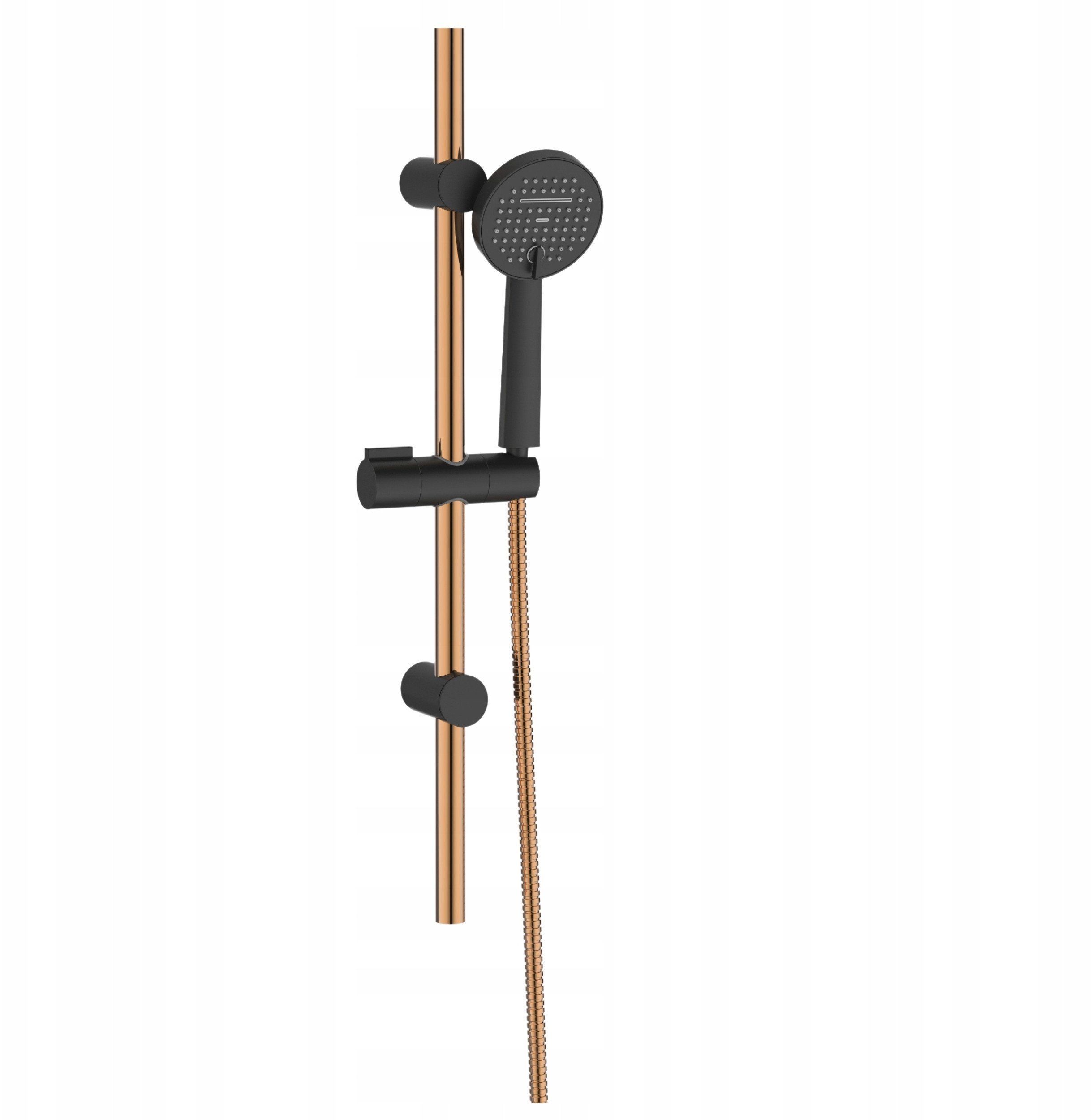 Zestaw prysznicowy Invena zestaw natryskowy na drążku Moonlight, czarny/rose gold 2f AU-77-Z14-V