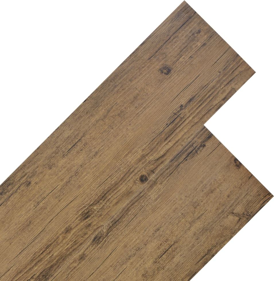 Фото - Ламінат / паркетна дошка VidaXL Panele podłogowe z PVC, 4,46 m, 3 mm, orzechowy brąz 