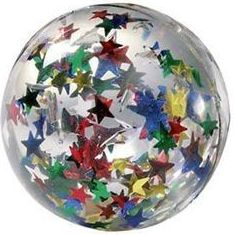 Goki Piłeczka kauczukowa, brokatowe gwiazdki (FB106)