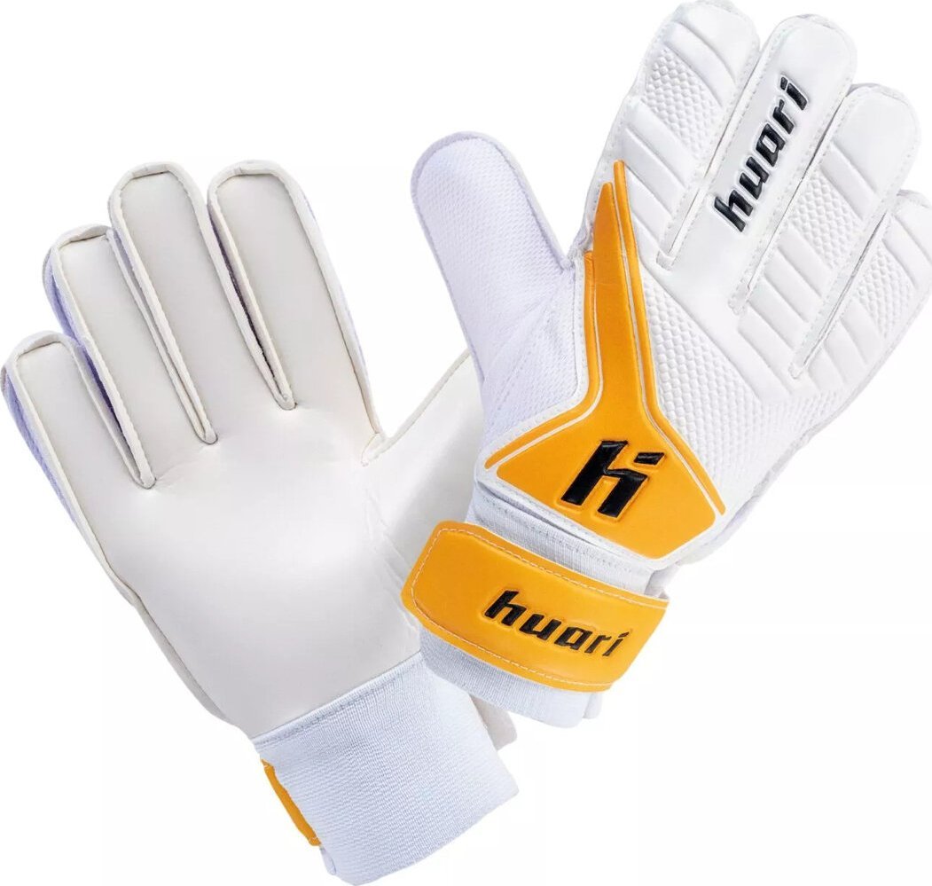 Huari Rękawice bramkarskie Huari Higino Senior biało-pomarańczowe rozmiar 9