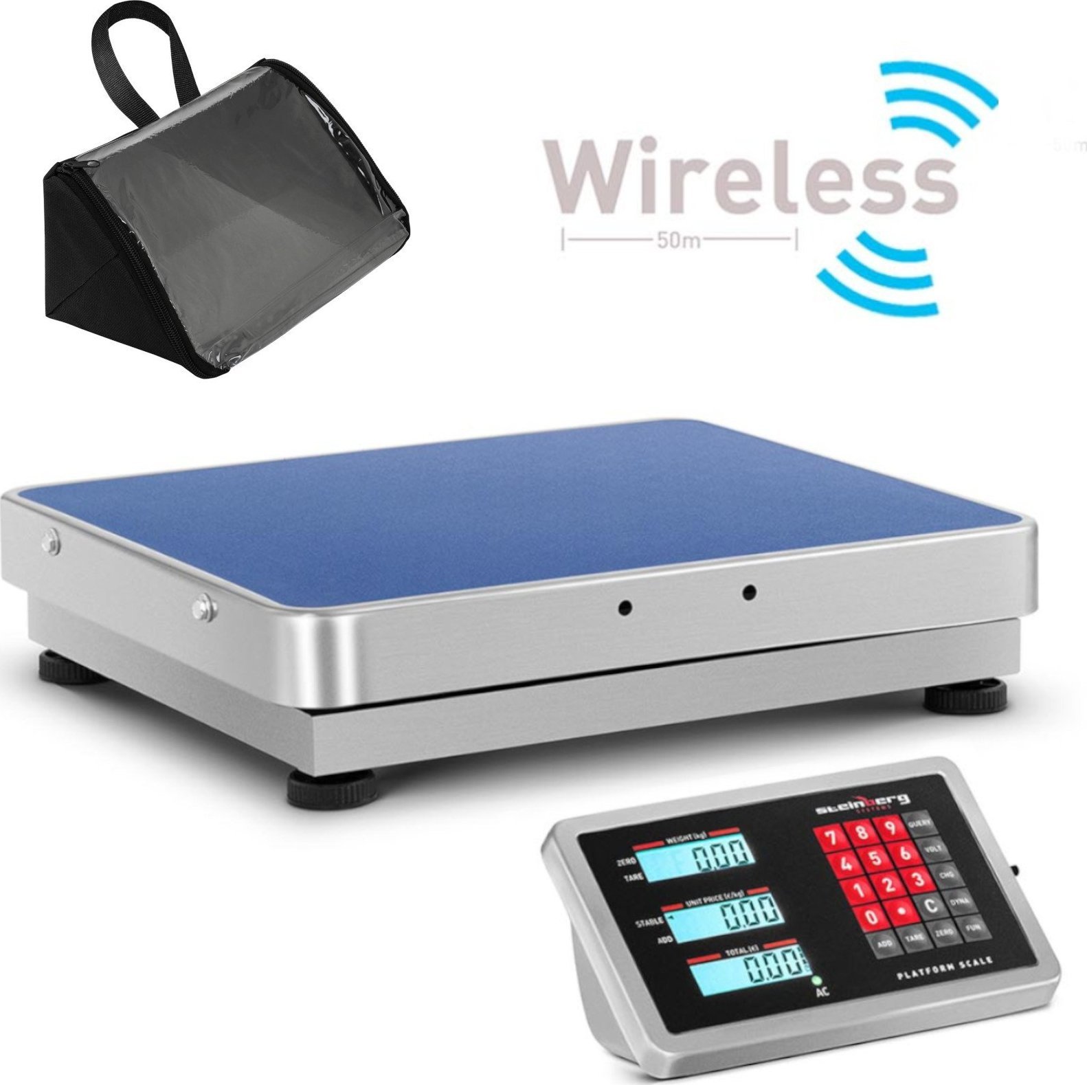 Steinberg Waga platformowa bezprzewodowa WIFI 300 kg / 0,05 g Waga platformowa bezprzewodowa WIFI 30...