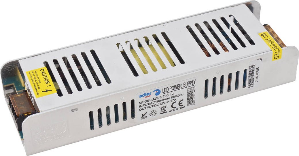 MPL Power ADLS-200-12: ADLER Slim metal case power supply, 12V/17A