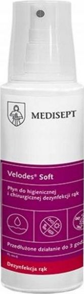 Medisept MEDISEPT Velodes Soft 250 ml z atomizerem Płyn do higienicznej i chirurgicznej dezynfekcji rąk