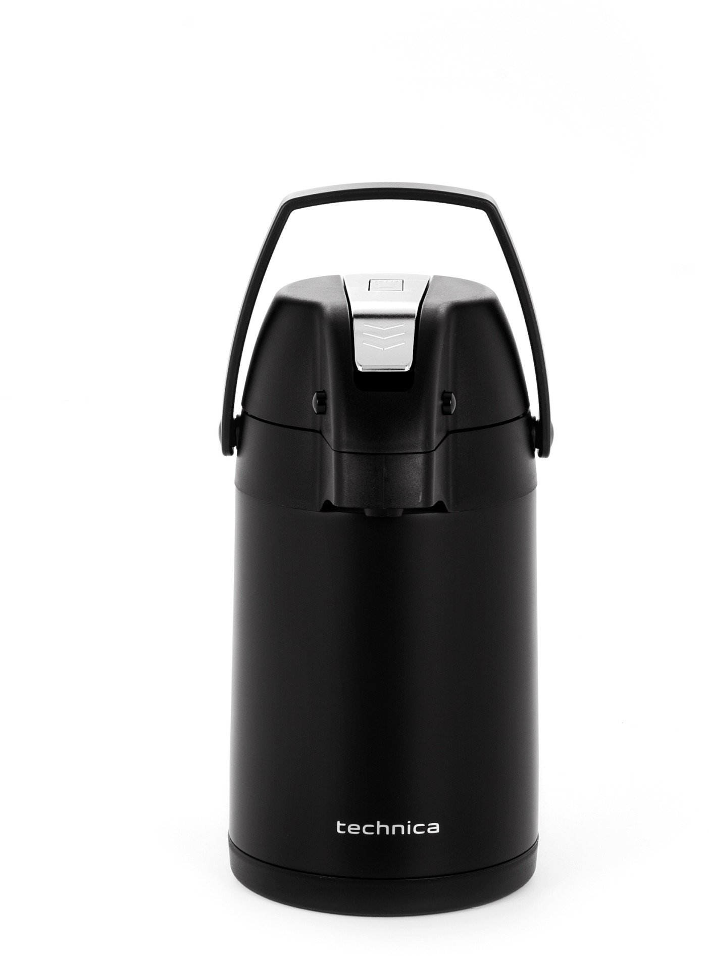 Termos próżniowy 3 l z pompką i uchwytem, czarny | TECHNICA, Black Series